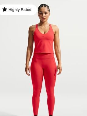 Nike Red High-Waist Sculpting Leggings